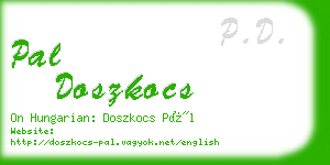 pal doszkocs business card